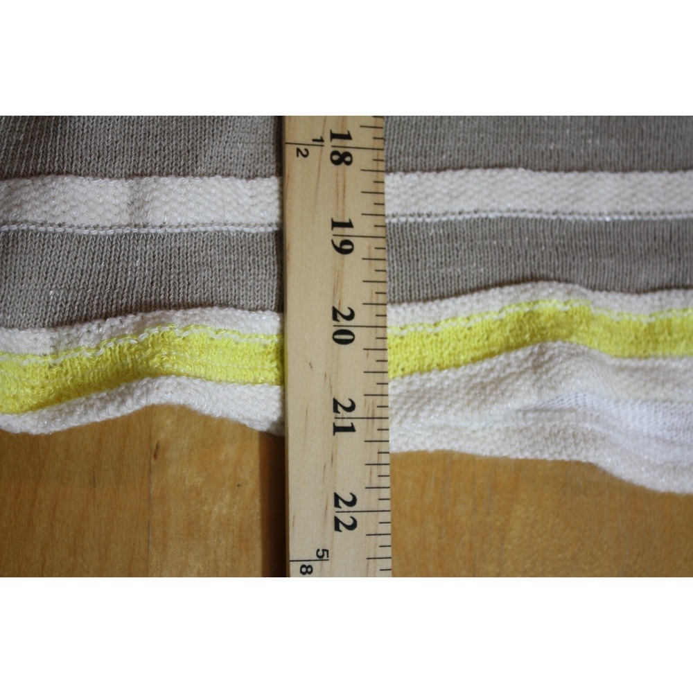 Dolan Top Womens Small Yellow Cowl Neck Striped Sleeveless Knit Sweater Vacation - Picture 11 of 11
